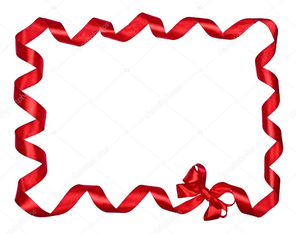 Red Bow ribbons border Stock Photo by ©irogova 27833873