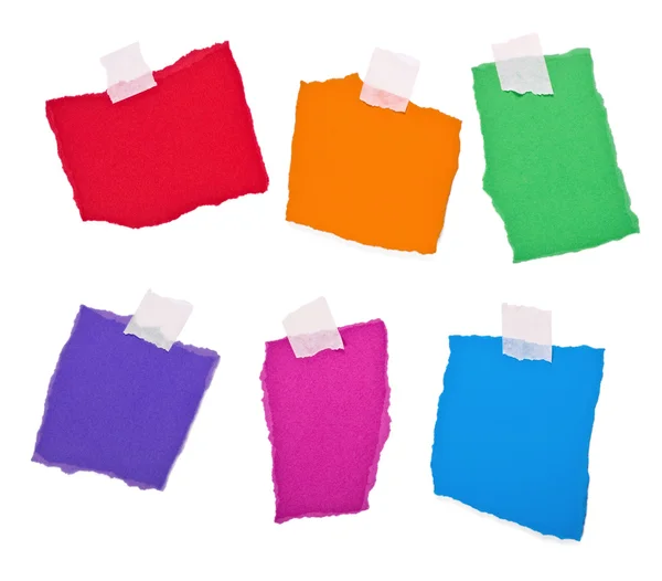 Colored notes isolated on white background — Stock Photo, Image