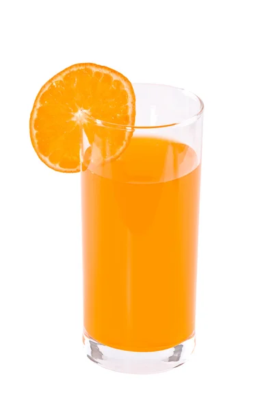 El vaso de jugo de naranja aislado — Foto de Stock