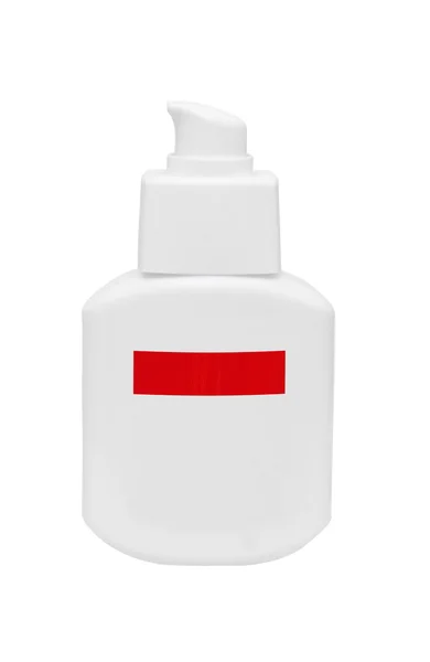 Косметическая бутылка на белом — стоковое фото