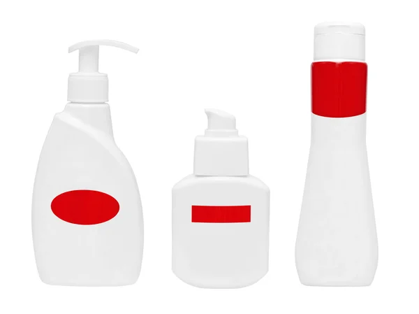 Botellas de cosméticos en blanco —  Fotos de Stock