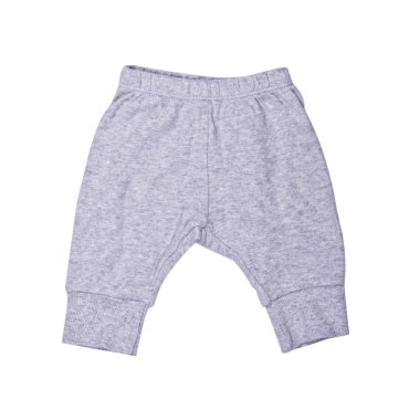 Beyaz arka planda gri pantolon