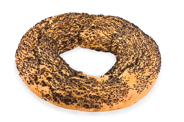 Bagel covered with a poppy — Stock Photo, Image