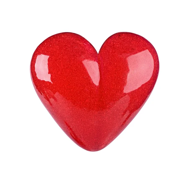 Red glass heart — Stock Photo, Image