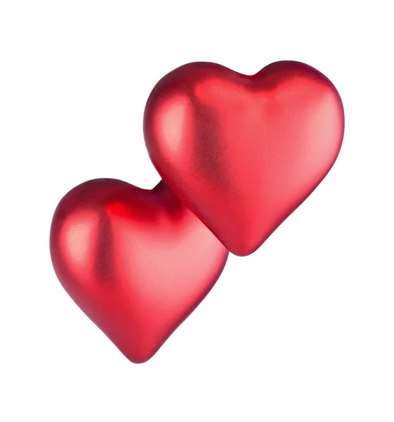 Two red hearts — Stock Photo, Image