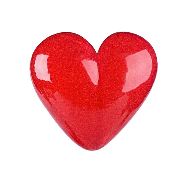 Red glass heart — Stock Photo, Image