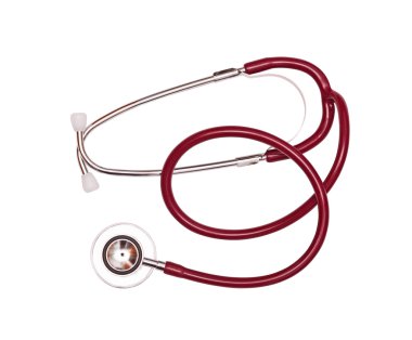 Doktor stetoskop kırmızı, yakın çekim