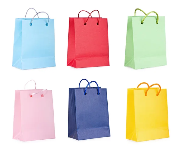 Surtido de bolsas de compras de colores — Foto de Stock