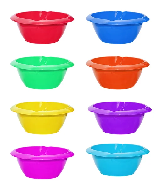 Набор цветных чаш — стоковое фото