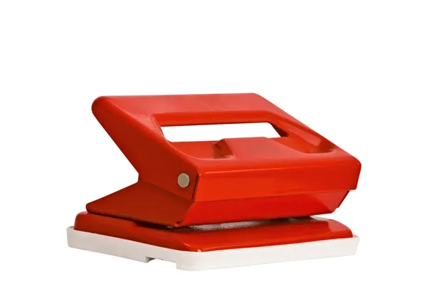 Red office hole punch — Stock Photo, Image