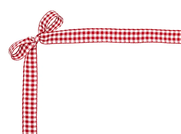 Bright red bow and tape — Stock Photo, Image