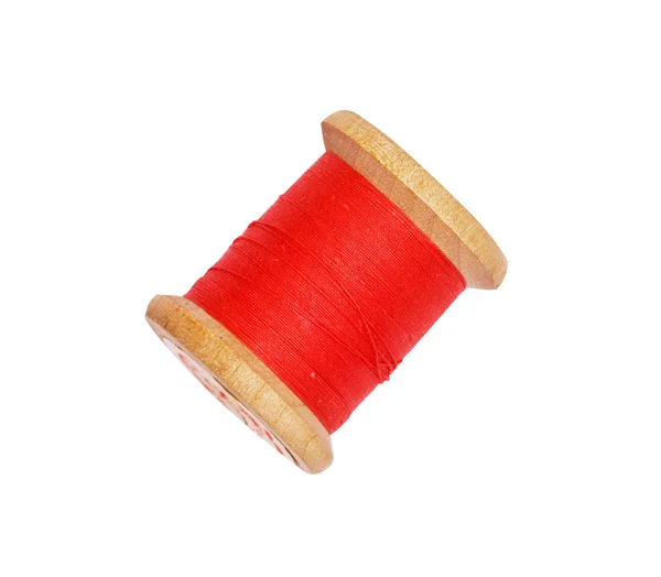 The bright old coil of red threads — Stock Photo, Image