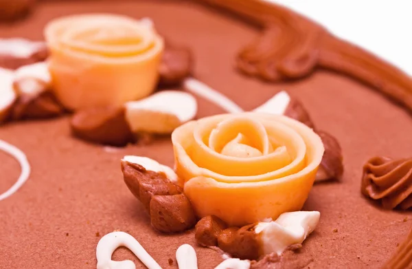 Nahaufnahme Schokoladenkuchen — Stockfoto