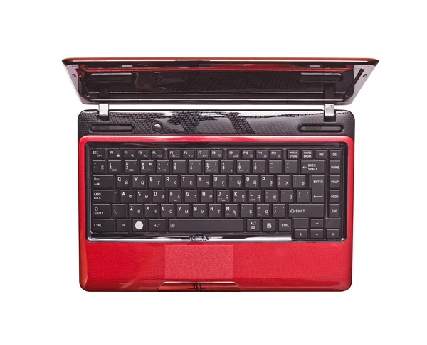 Vista superior moderna laptop brilhante — Fotografia de Stock