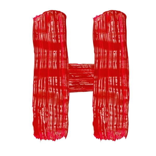 The bright letters H drawn by paints — Stock Photo, Image