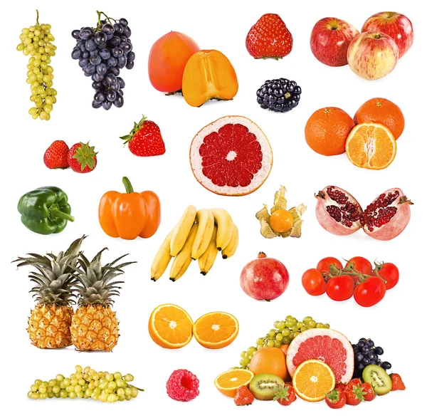 Set van groenten en fruit — Stockfoto