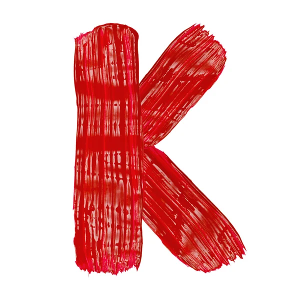 Jasne litery k przez farby — Zdjęcie stockowe
