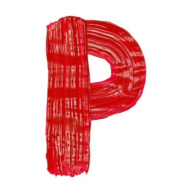 boyalar tarafından çizilen parlak harfler p