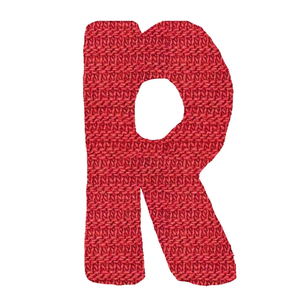 Lettera R alfabeto, struttura a maglia raggi — Foto Stock