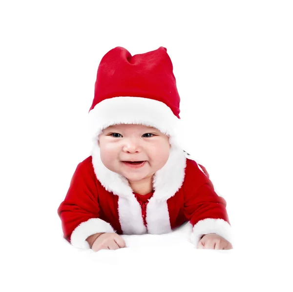 Conjunto de bebê de santa de seis meses — Fotografia de Stock