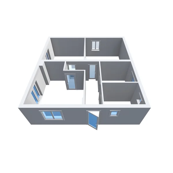 Architecture model showing an apartment — Stock Photo, Image