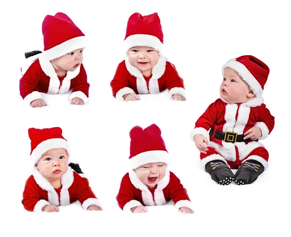 6 aylık Noel baba bebek seti — Stok fotoğraf