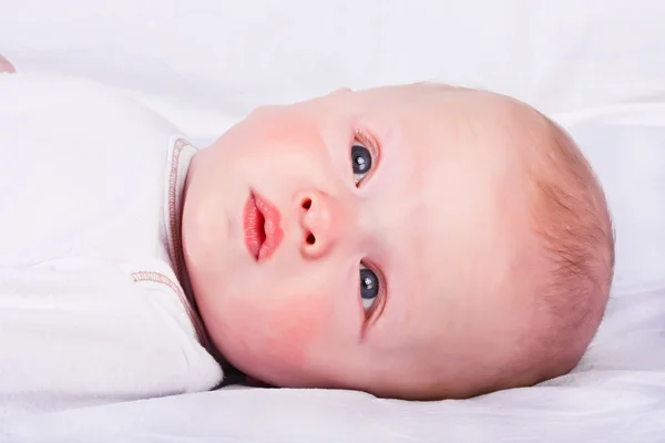 Portret van de jongen op een witte achtergrond — Stockfoto