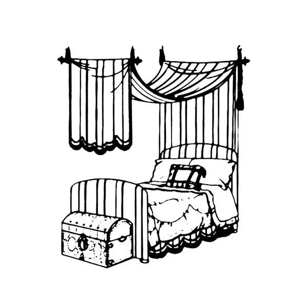 Σκίτσο κρεβάτι — Φωτογραφία Αρχείου
