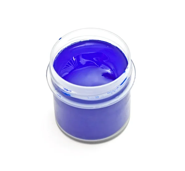 Blue gouache — Stock Photo, Image