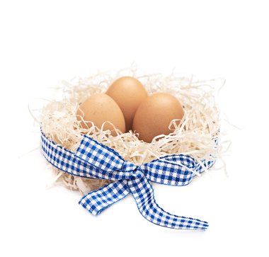 Yuvadaki kahverengi yumurtalar