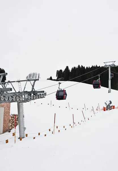 Elevator the Alps snowfall — Stock Photo, Image