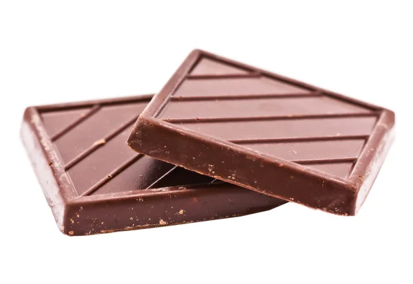 Twee vierkante chocoladereep — Stockfoto