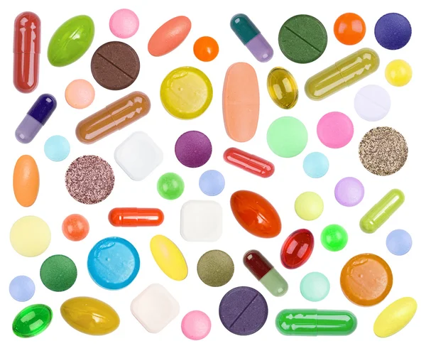 Ljust flerfärgade tabletter — Stockfoto