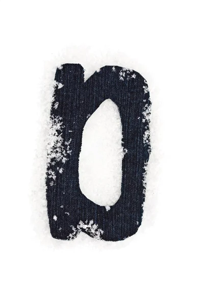 The letter D from denim — Stock Photo, Image