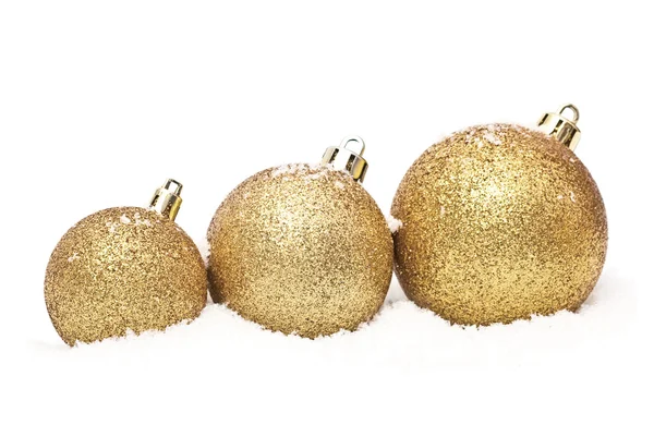ゴールドのクリスマス ボール — ストック写真