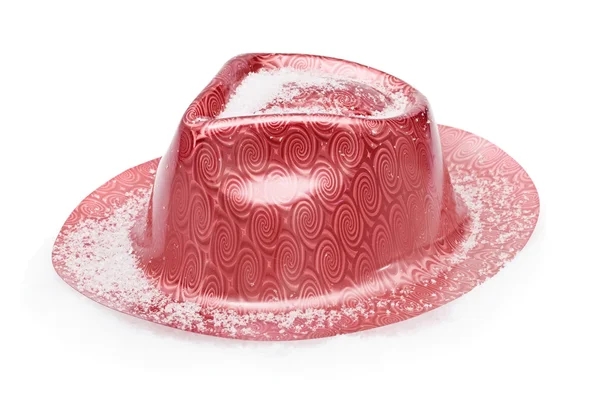 Karnevalový klobouček s sníh — Stock fotografie