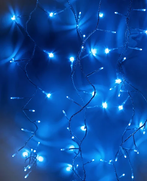 Μπλε Χριστούγεννα λαμπτήρες — Φωτογραφία Αρχείου