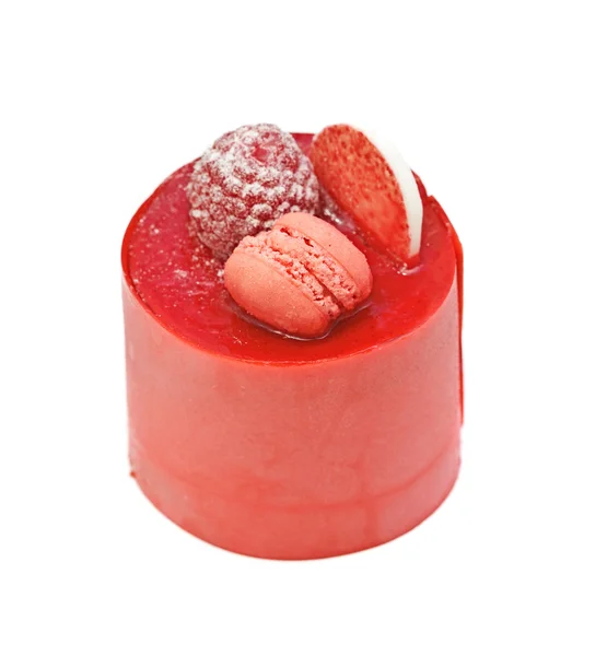 Crimson tårta av en souffle med mandelkaka — Stockfoto