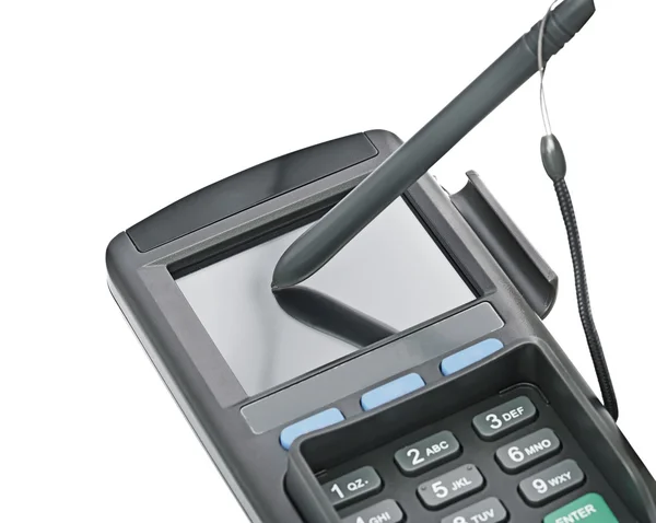 Payment terminal, digital electronic signature — Stock Photo, Image