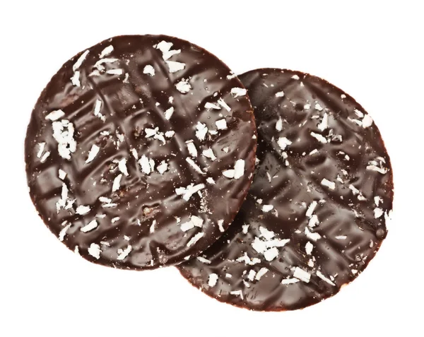 Chocolate cookies with coconut — Stock Photo, Image