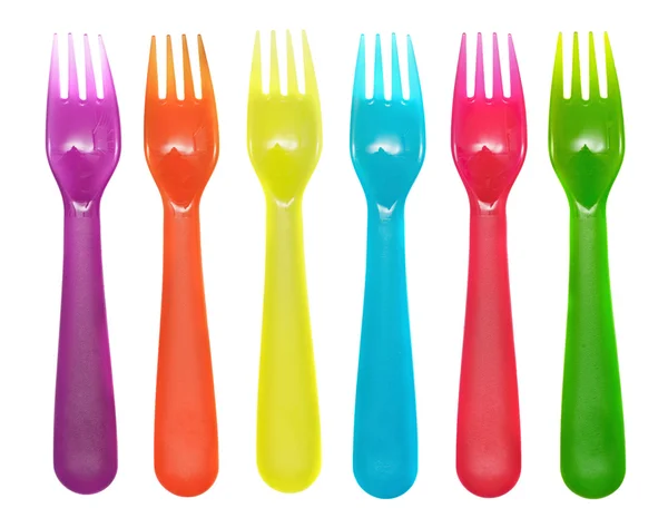 Forchette di colore — Foto Stock