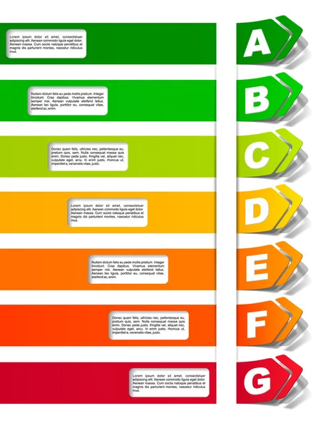 Classification énergétique sous forme d'autocollant — Image vectorielle