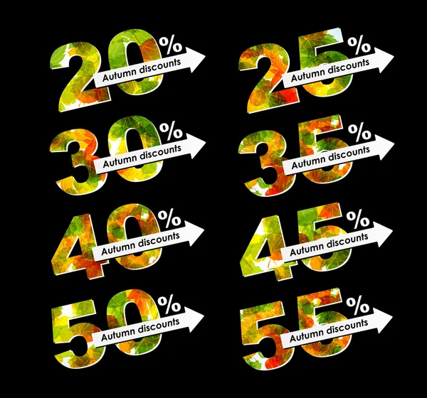 Outono venda com desconto —  Vetores de Stock