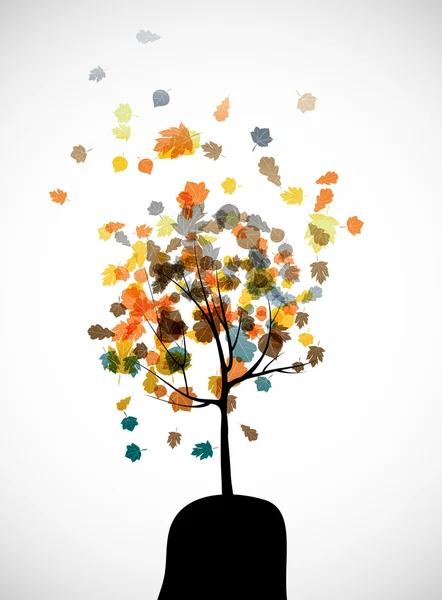 秋の木の背景 — ストックベクタ