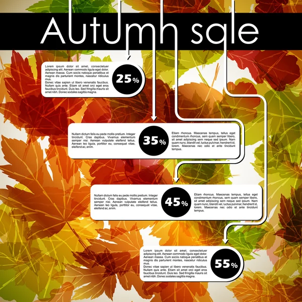 Outono venda com desconto —  Vetores de Stock