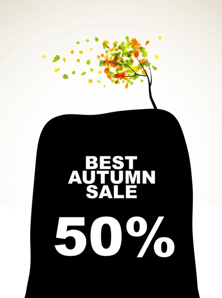 Autumn discount sale — Stock Vector