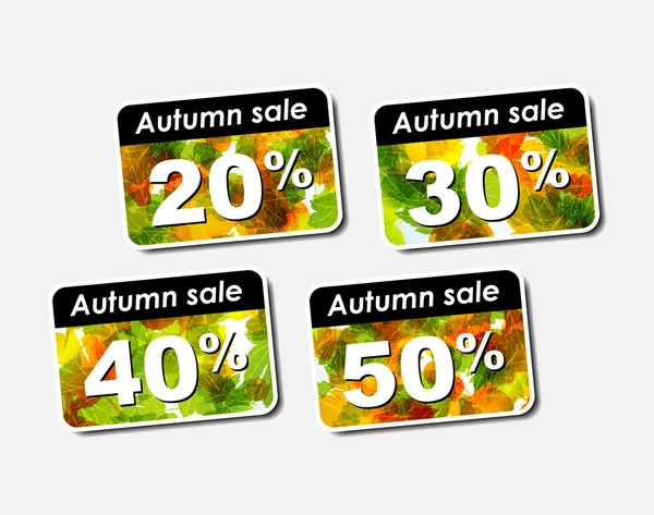 Autumn discount sale — Stock Vector