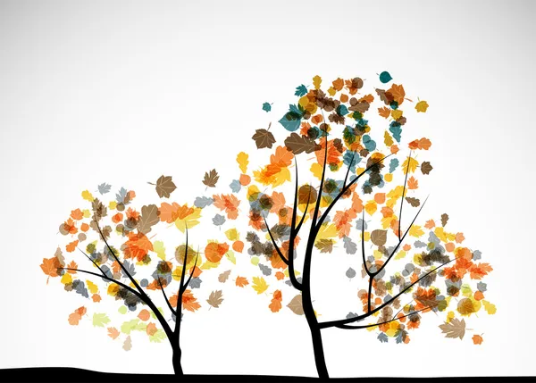 Fondo del árbol de otoño — Vector de stock