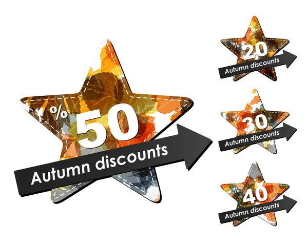 Automne vente discount — Image vectorielle