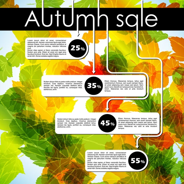 Autumn discount sale — Stock Vector